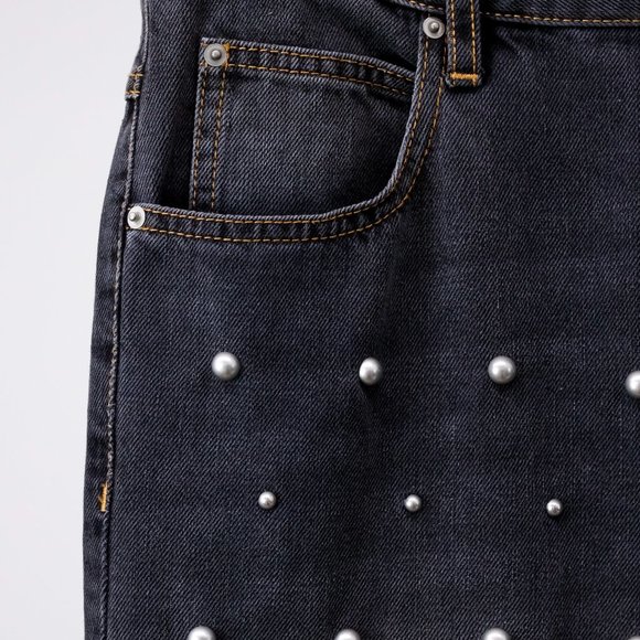 Isabel Marant Etoile Beaded Dulano Denim Trousers - Picture 6 of 12